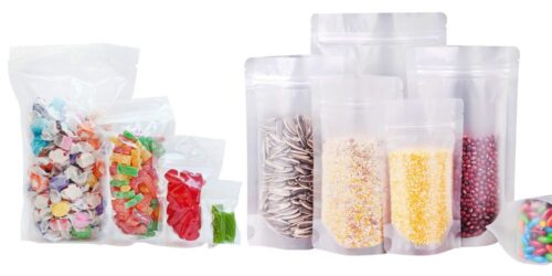 پاکت دو رو شفاف مات زیپ کاست